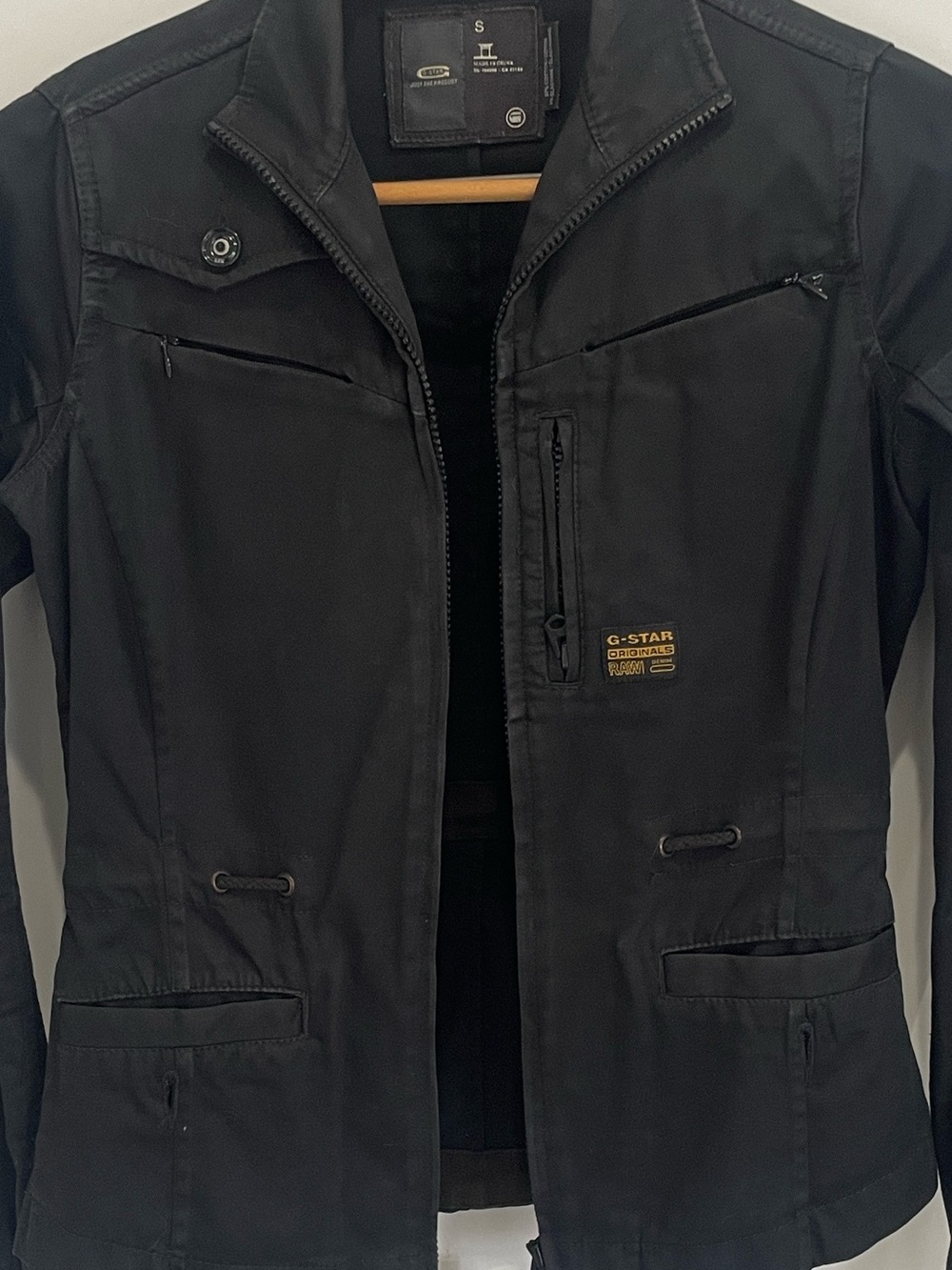G-STAR ORIGINALS RAW DENIM BLACK LADIES JACKET - Size Small